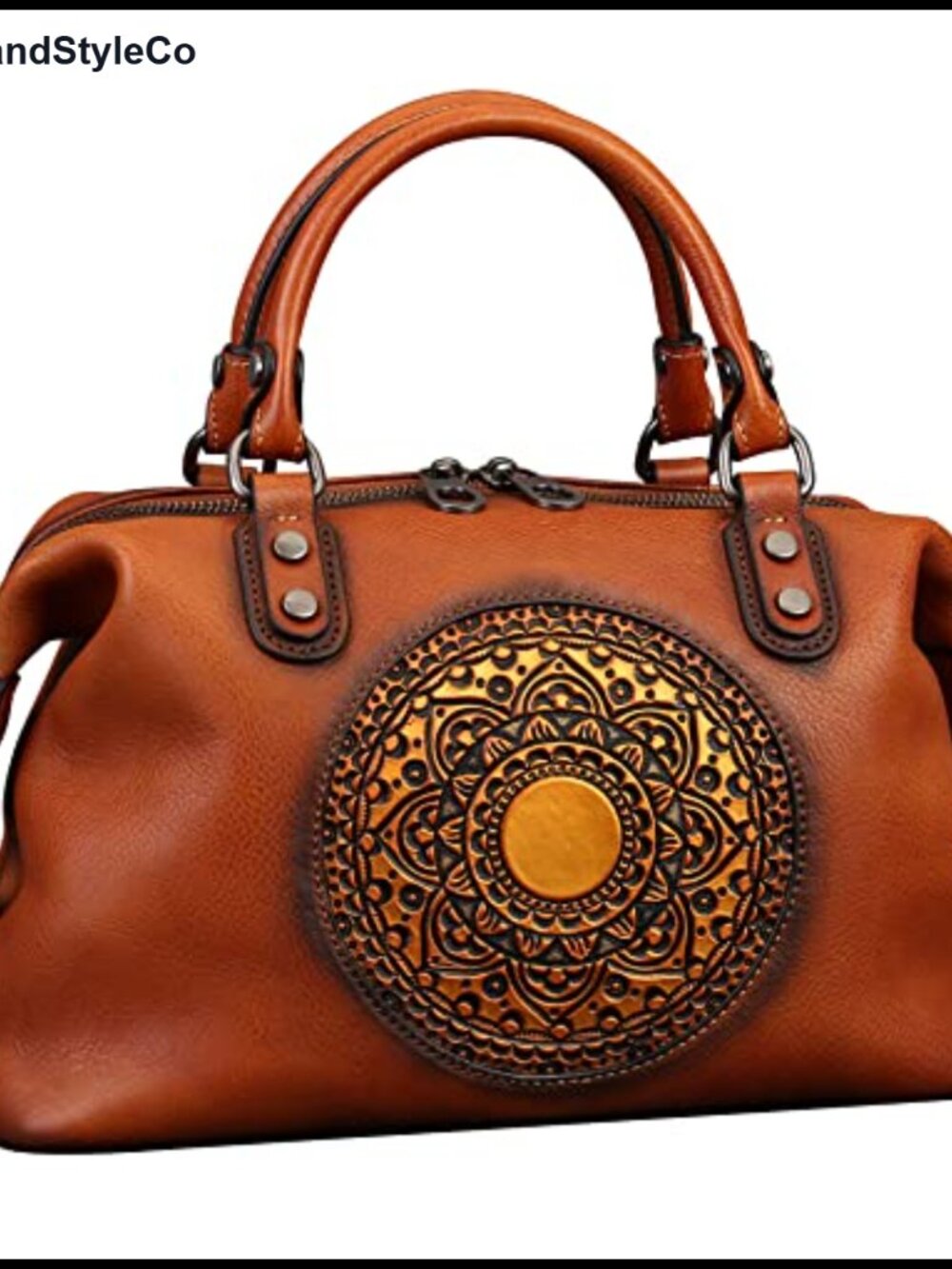 Genuine Leather Tote Crossbody Satchel Handbag
